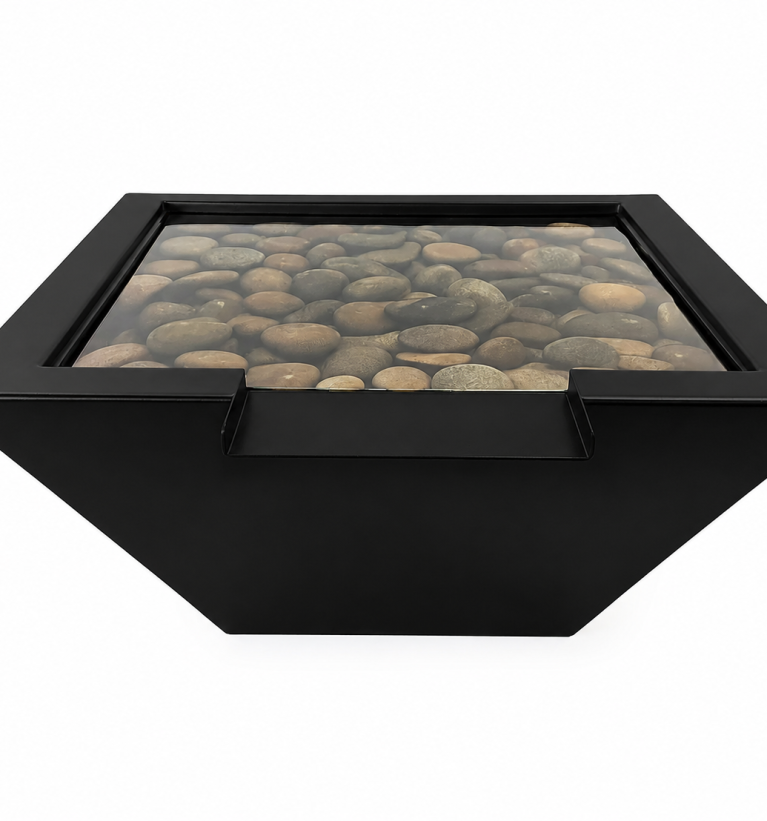 24” Square Stainless Steel Luxe Water Bowl